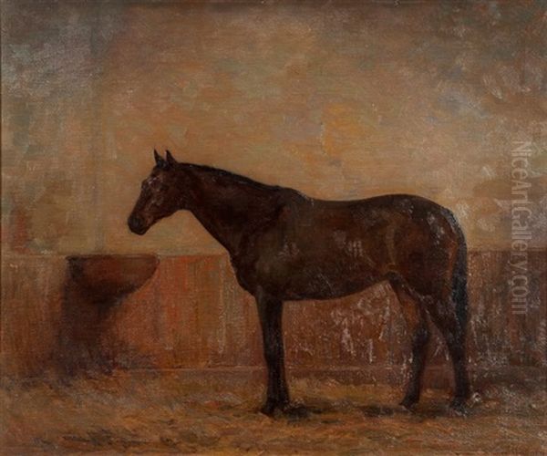 Horse In A Stall Oil Painting by John Frost