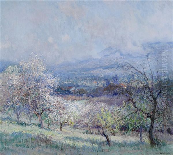 Spring (thought To Be Near Pasadena/la Canada) Oil Painting by John Frost