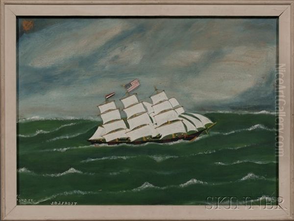 Clipper Ship Dreadnaught Oil Painting by John Orne Johnson Frost