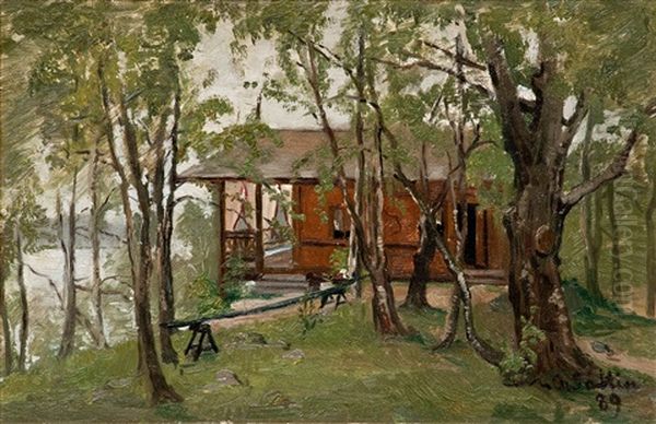 The Summer House Of Alexandra Frosterus-saltin Oil Painting by Alexandra Frosterus-Saltin