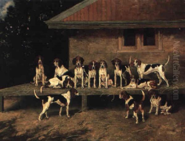 The Hounds Oil Painting by R. Douglas Fry