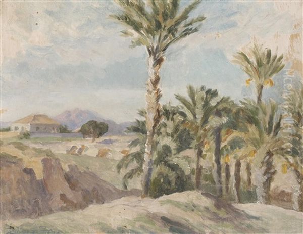 Landscape With Palm Trees by Roger Fry