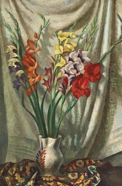 Gladioli Oil Painting by Roger Fry