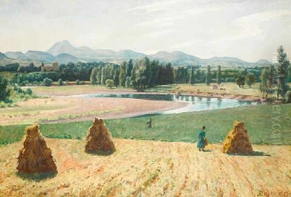 French Landscape Oil Painting by Roger Fry