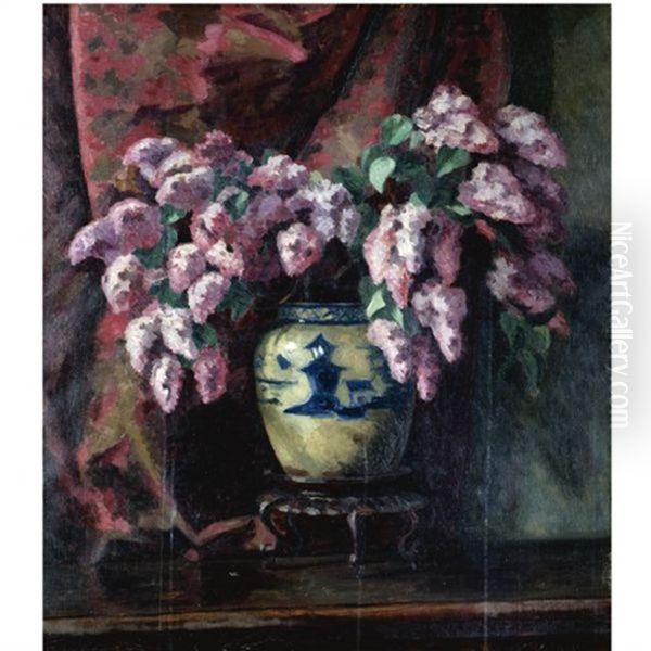 Lilacs Oil Painting by Roger Fry