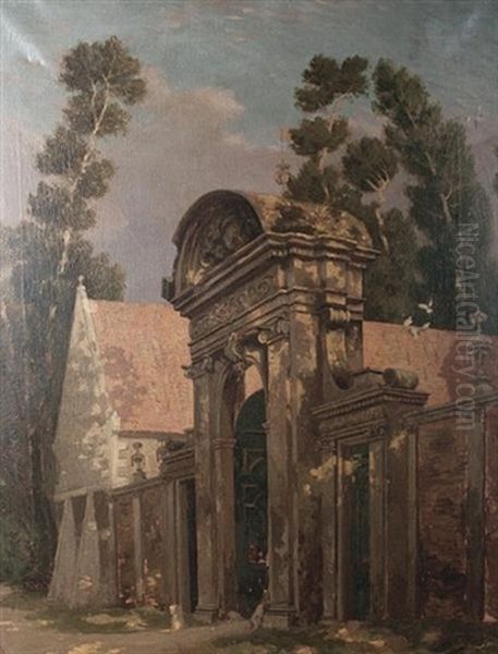 Gateway To A Chateau Oil Painting by Roger Fry