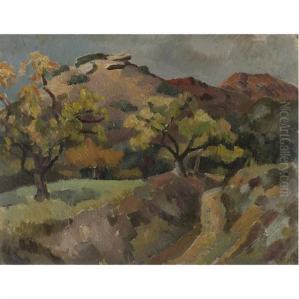 French Landscape Oil Painting by Roger Fry