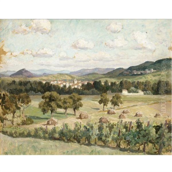 Les Alpilles, Near St Remy Oil Painting by Roger Fry