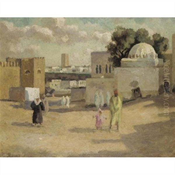 A Moorish Town Oil Painting by Roger Fry