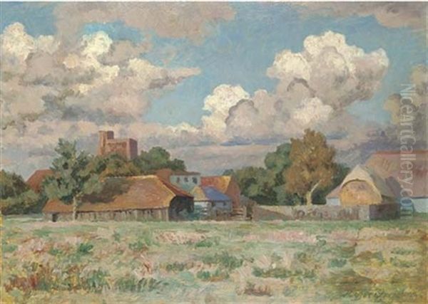 September In Sussex Oil Painting by Roger Fry