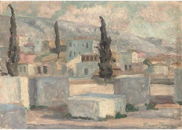 View Near Athens Oil Painting by Roger Fry