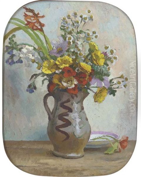 August Flowers Oil Painting by Roger Fry