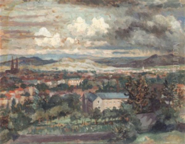 French Landscape Oil Painting by Roger Fry