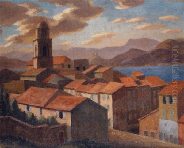 Mistral - A Town In The Midi Oil Painting by Roger Fry