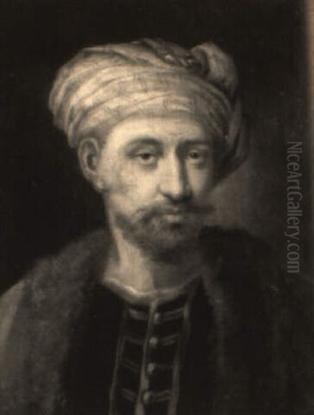 Portrait Of A Turk Oil Painting by Thomas Frye