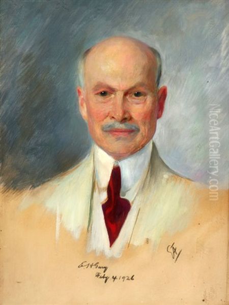 Portrait Of Judge E. H. Gary Oil Painting by Emile Fuchs