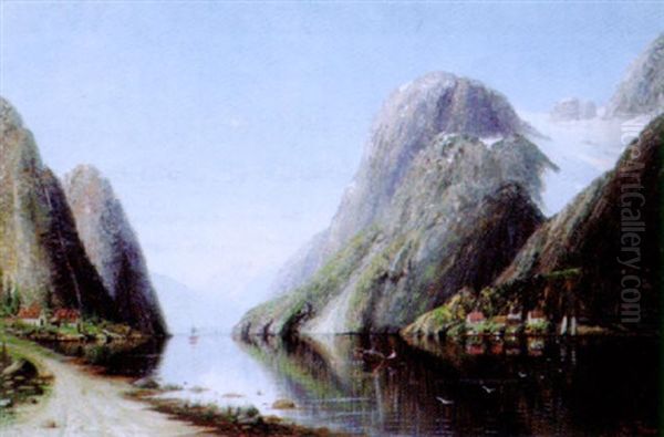 Motiv Von Sognefjord Oil Painting by Therese Fuchs