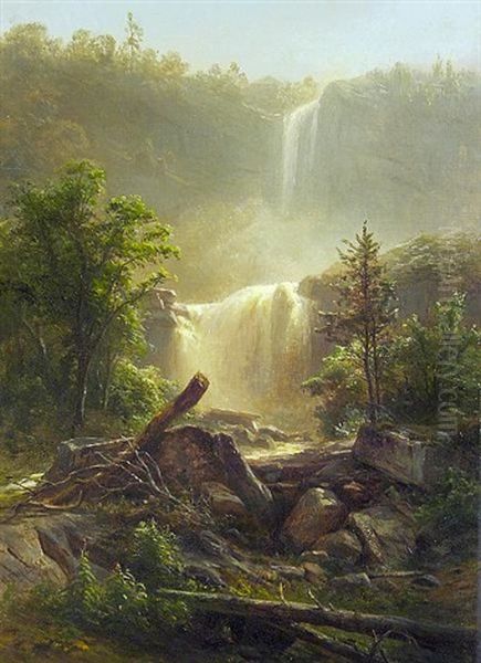 Kaaterskill Falls Oil Painting by Hermann Fuechsel