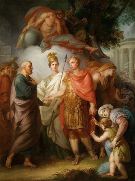 Apotheose Kaiser Josephs Ii. Als Beschutzer Des Wissens Und Der Weisheit Oil Painting by Friedrich Heinrich Fueger