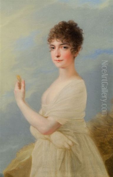 Halbbildnis Einer Dame by Friedrich Heinrich Fueger