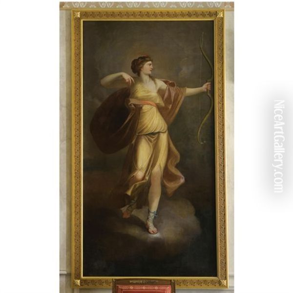 Diana Oil Painting by Friedrich Heinrich Fueger