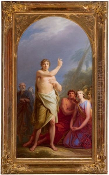 Die Predigt Johannes D.t. Oil Painting by Friedrich Heinrich Fueger