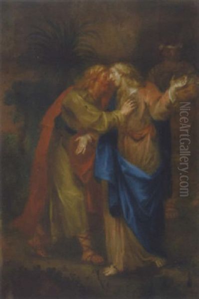 Der Judas-kuss Oil Painting by Friedrich Heinrich Fueger