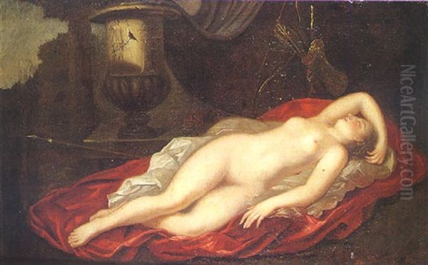 Le Repos De Diane Oil Painting by Friedrich Heinrich Fueger