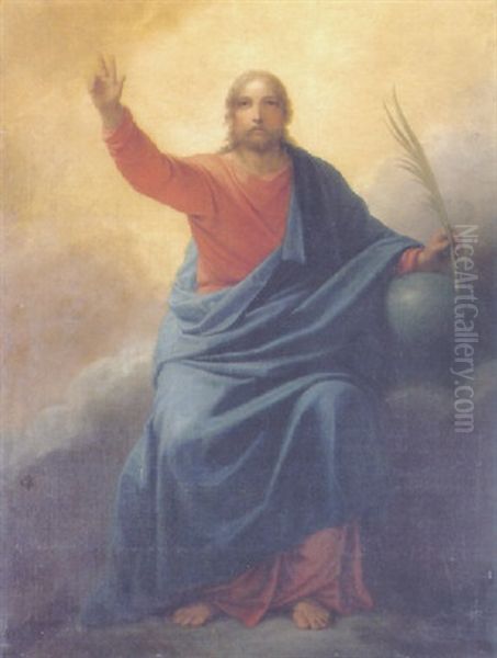 Christus Als Weltenherrscher Oil Painting by Friedrich Heinrich Fueger