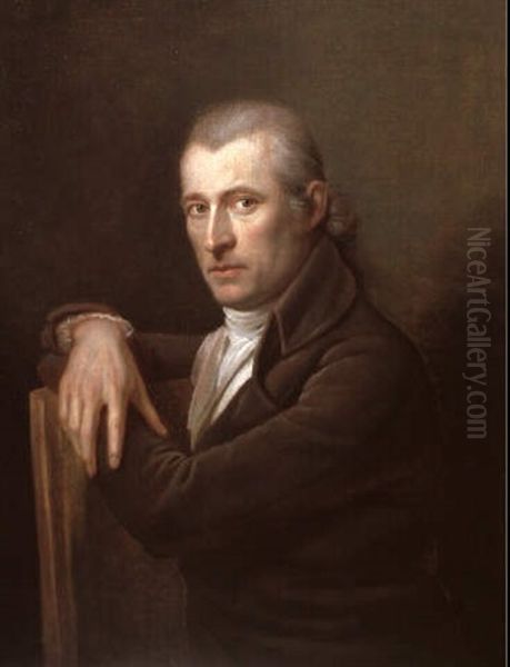 Bildnis Des Wachsbossierers... Johann Georg Danninger D.j. Oil Painting by Friedrich Heinrich Fueger