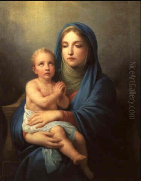 Madonna Mit Kind Oil Painting by Friedrich Heinrich Fueger