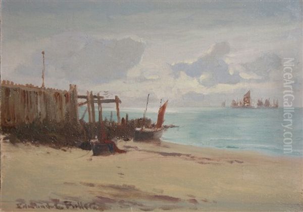 The Old Breakwater, Saint Ives Oil Painting by Edmund George Fuller