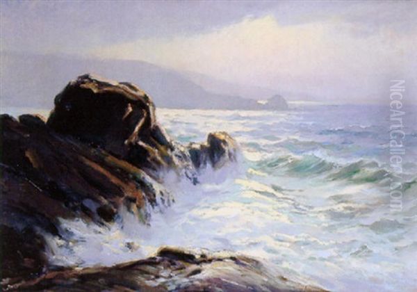 Coastal Reflections Oil Painting by Edmund George Fuller