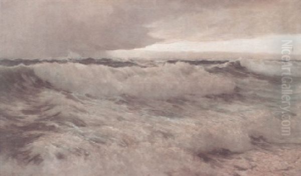 Breaking Waves Oil Painting by Edmund George Fuller