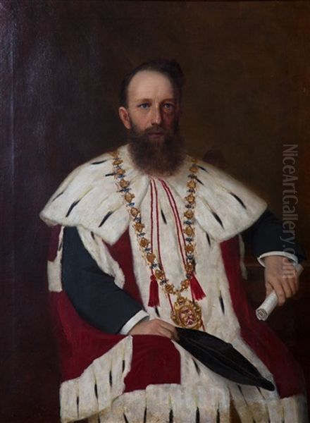 Mayor Of Port Elizabeth Oil Painting by Florence Ada Fuller