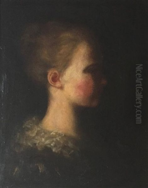 Head Of A Young Girl by George F. Fuller