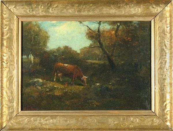 Cows In The Woods Oil Painting by George F. Fuller