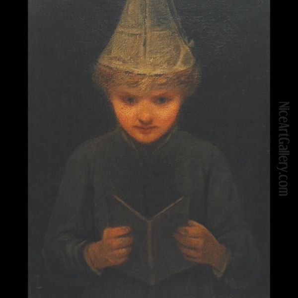 The Little Dunce Oil Painting by George F. Fuller