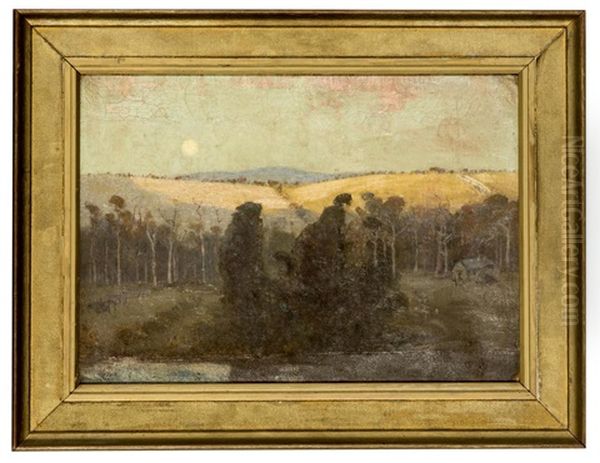 Moonrise At Heidelberg, Victoria Oil Painting by Albert Henry Fullwood