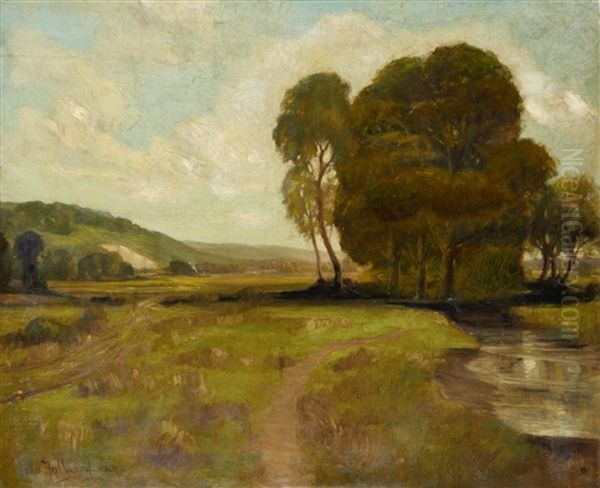 Country Landscape Oil Painting by John Fullwood