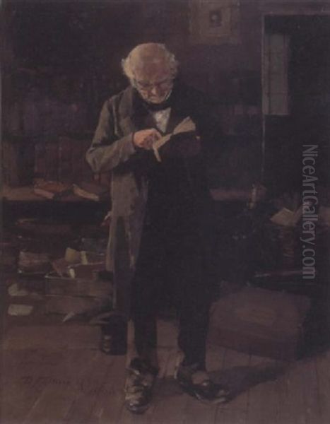 The Scholar Oil Painting by David Fulton