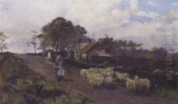 (preesweep?) Inn, Early Springtime Oil Painting by David Fulton