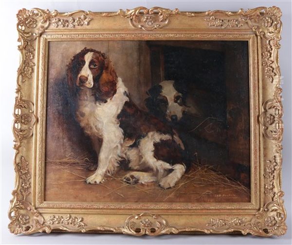 2 Hunde Oil Painting by Samuel Fulton