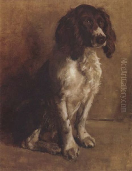 A Cocker Spaniel Oil Painting by Samuel Fulton