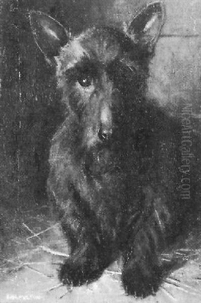 Scottish Terrier Oil Painting by Samuel Fulton