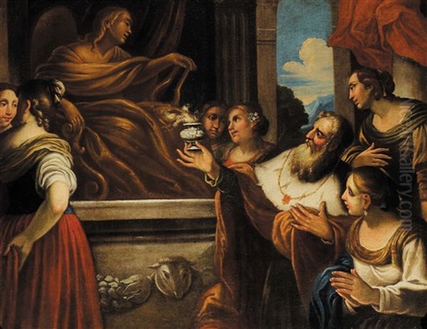 Scena Mitologica Oil Painting by Giovanni Antonio Fumiani