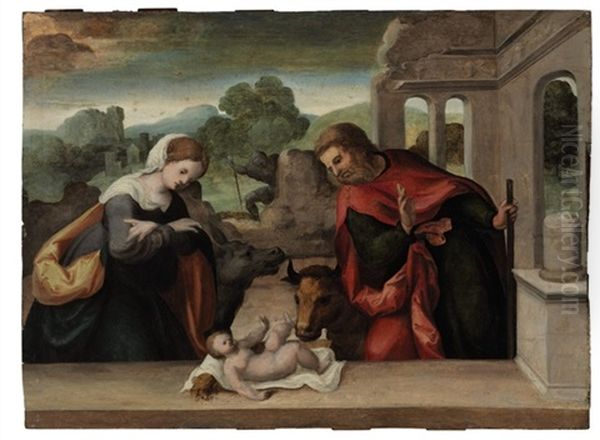 The Nativity Oil Painting by Ludovico Fumicelli