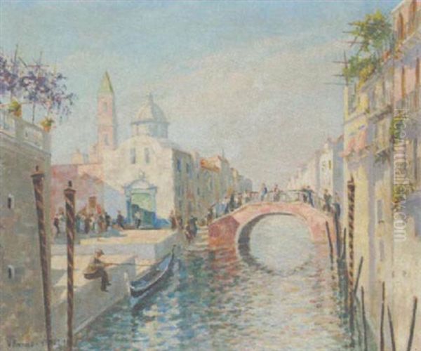 Venedig Oil Painting by Vincenzo Funiciello