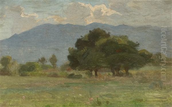 Landscape Of Geneva Oil Painting by Francois Furet