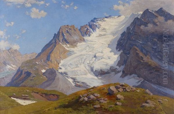 Glacier Dans Les Alpes Oil Painting by Francois Furet